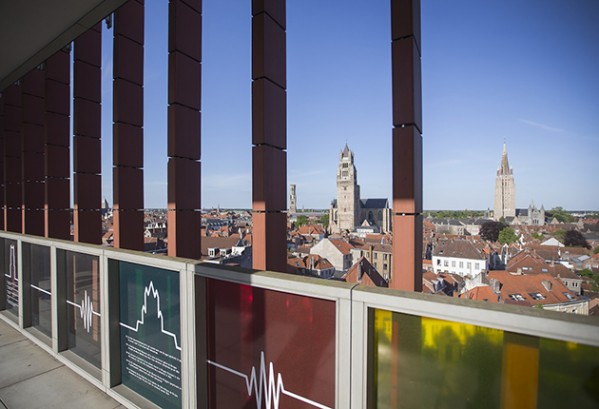 Zicht op Brugge vanaf Concertgebouw