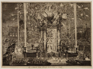 Anoniem, Vuurwerk voor Peter de Grote in de Amstel, Stadsarchief Amsterdam [prent]