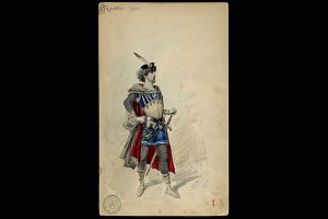 Kostuumontwerp voor Manrico in Il trovatore (La Scala, 1883)