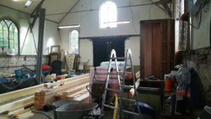 Opbouwfase in MUSICO-kerk, november 2021