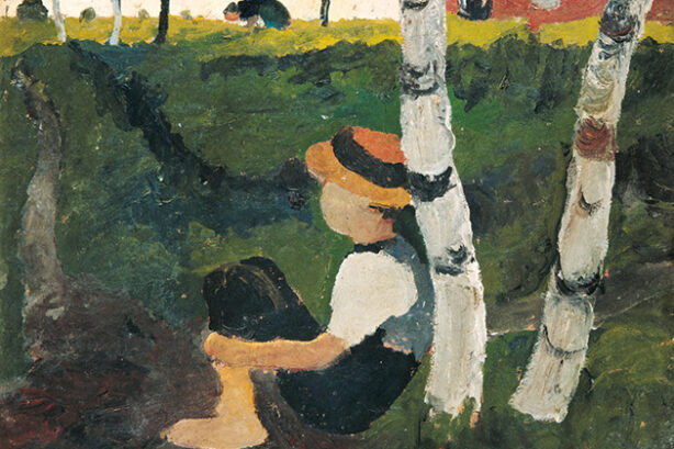 Knabe am Weg unter Birken (Paula Modersohn)